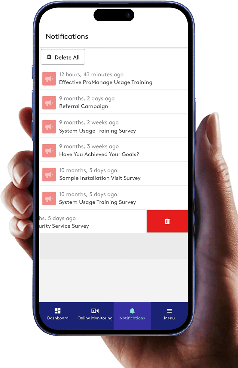 ProManage ProGuard Mobile Notification