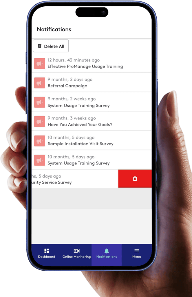ProManage ProGuard Mobile Notification